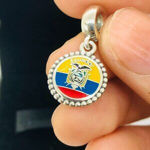 ✨🔥Pandora Ecuador Flag Exclusive Dangle Charm